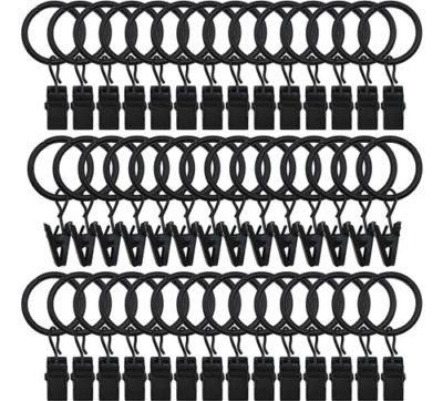 42pcs Anillos Cortina Con Clips Para Varilla 5/8 Pulgadas