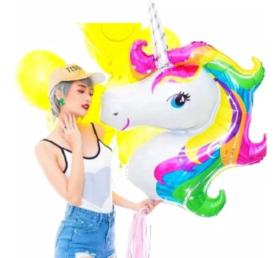 Globos De Unicornio Metalicos Gigantes Jumbo Gigante Fiesta