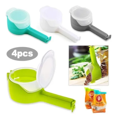 4pcs Pinzas Bolsas Alimentos Clips De Sellado De Bolsas