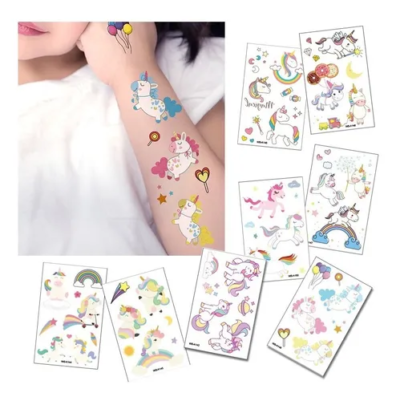 Unicornio Tatuajes Temporales Falso Pegatinas Para Fiestas