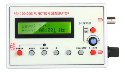 Blanco 1hz-500khz Fg-100 Dds Generador De Senal Funcional