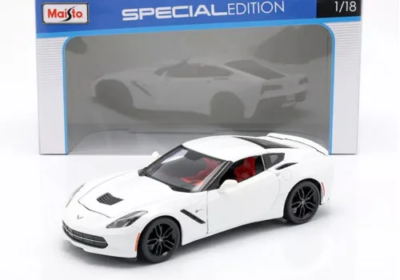 Maisto Corvette Stingray 2014 Z51 Coleccion 1/18 Blanco