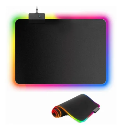 Alfombrilla Para Mouse Rgb C/7 Efectos Luminosos Para Laptop