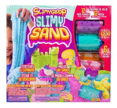 Juego Slime Slimygloop 12 Unidades Arena Magica Con Moldes