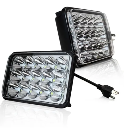 Par Faros 15 Led 4x6 Rectangular Alta-baja En Forma De T