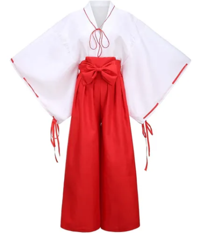 Miko Kimono Cosplay Disfraz Para Ninas Sacerdotice De Bruja