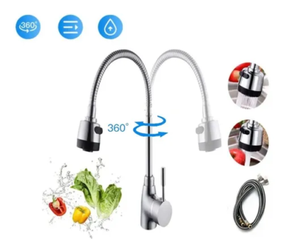 Cocina Grifo De Acero Inoxidable 360 Envie Dos Mangueras