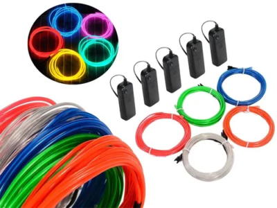 Wire Hilo 3m Luminoso Luz Neon Dj Cable + Controlador