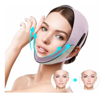 2pcs Correas Adelgazantes Faciales, Faja Moldeadora Facial