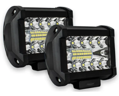 Par Faros Auxiliares 19 Leds  Luz Fija Y Estrobo