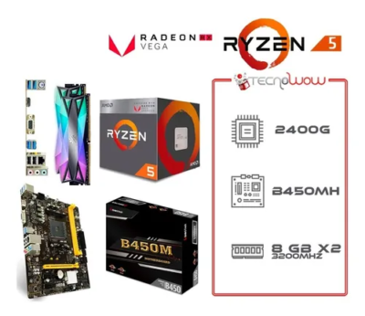 Kit Ryzen 5 2400g B450 16 Gb Ram